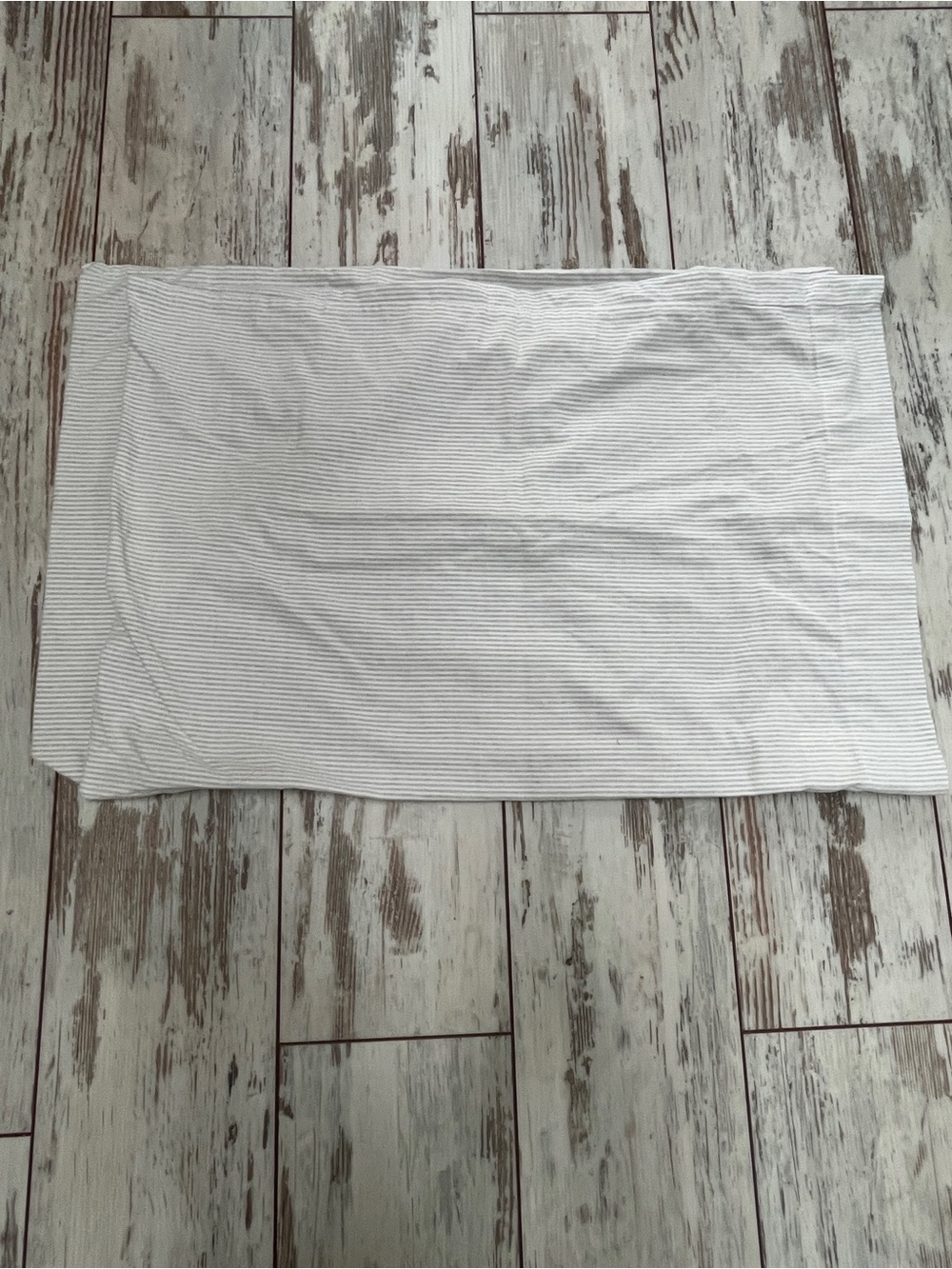 Threshold White Gray Pinstripe Pillow Covers Pair Size Full Cotton Lyocell - Picture 2 of 4